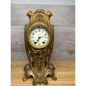 Antique Seth Thomas Art Nouveau clock 16” Tall Made In USA~Parts/Repair